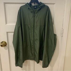 SCOTTeVEST Tec Hooded Windbreaker Jacket Mens XXXL Olive Green Zip Up Travel